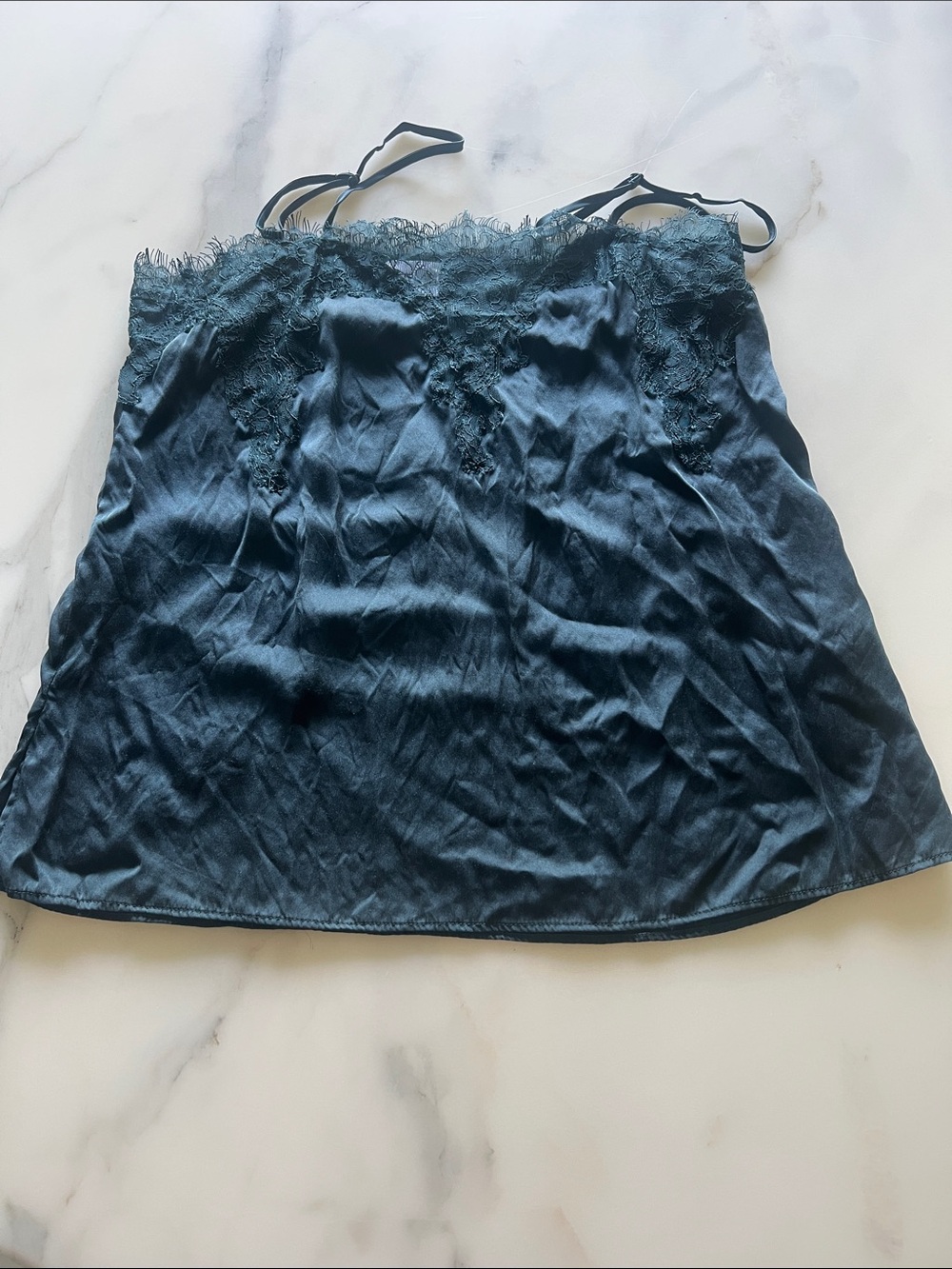 Dark green silk cami NYC